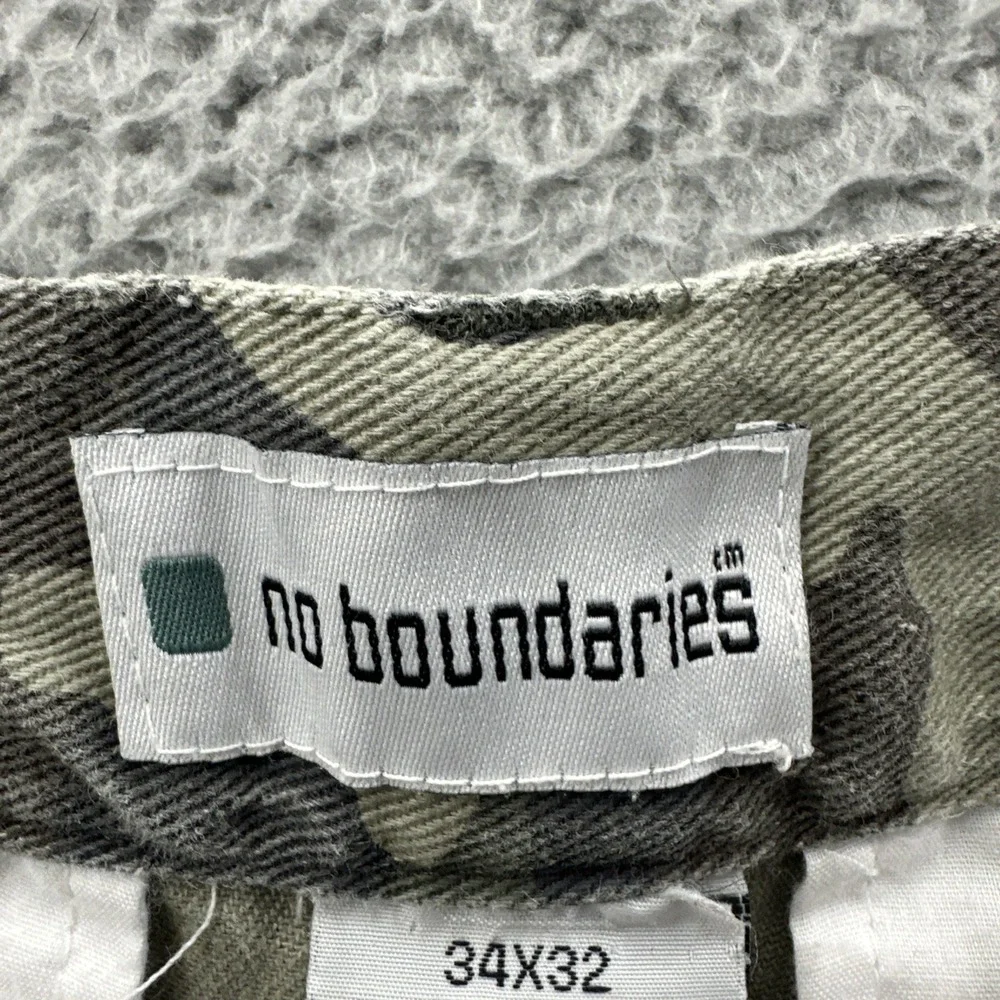 Vintage Y2K No Boundaries Camo Cargo Pants Baggy Gorpcore Grunge Men's 34 x‎ 31